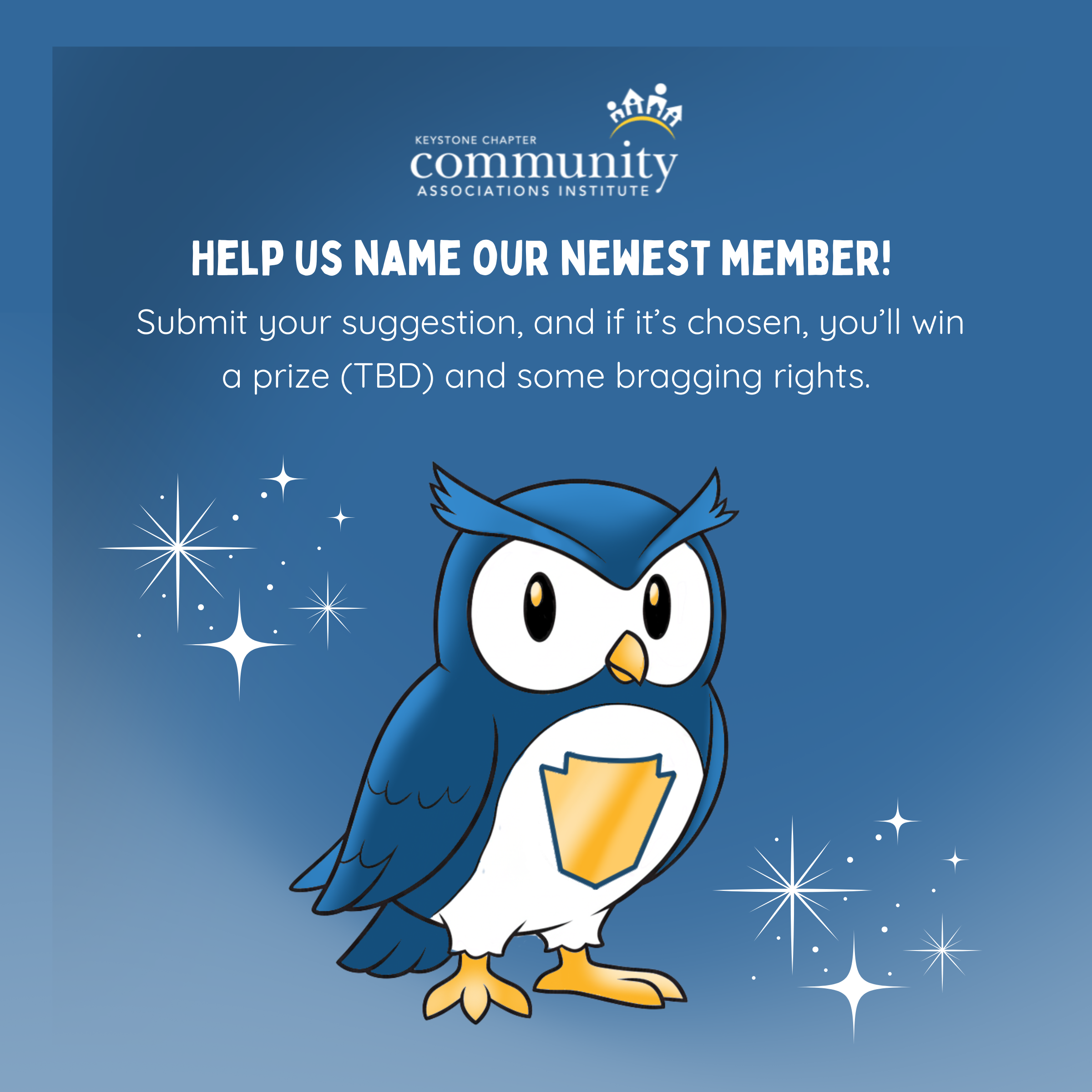 CAI Keystone's new mascot needs a name. Submit your sugestions!