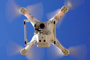 Dramatic image of a drone